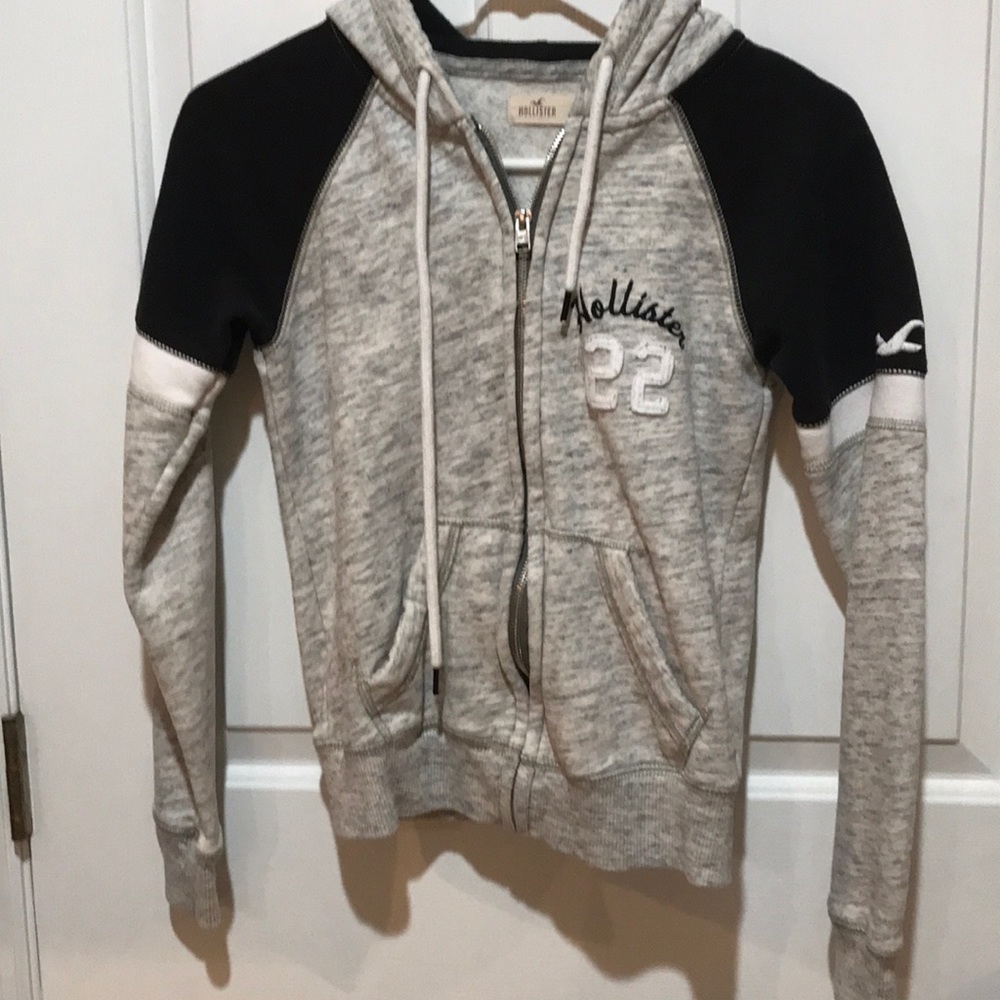 Hollister zip front hoodie